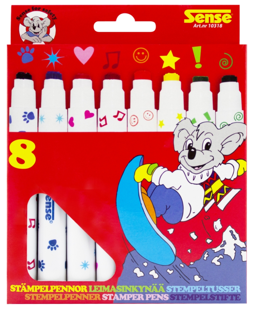 Stämpelpennor 8-pack