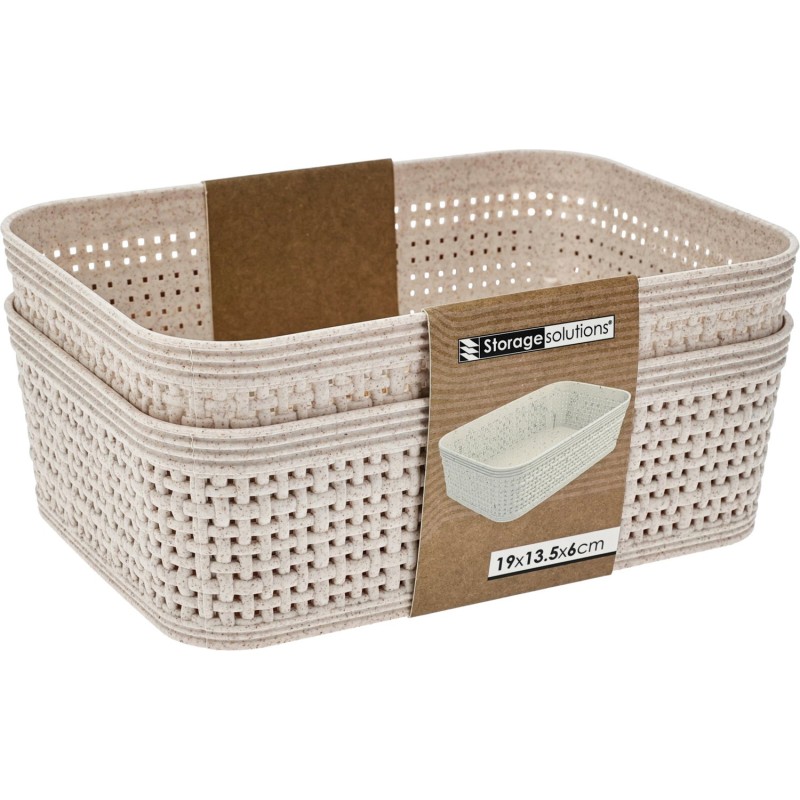Korgar i Plast 19x13,5x6cm 2-pack