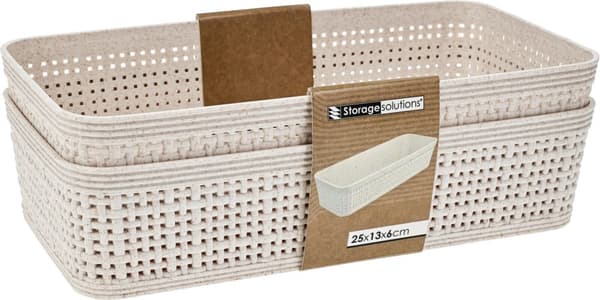 Korgar i Plast 25,3x13,3x6cm 2-pack