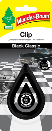Wunder-Baum Clips, Black Classic, 1-pack
