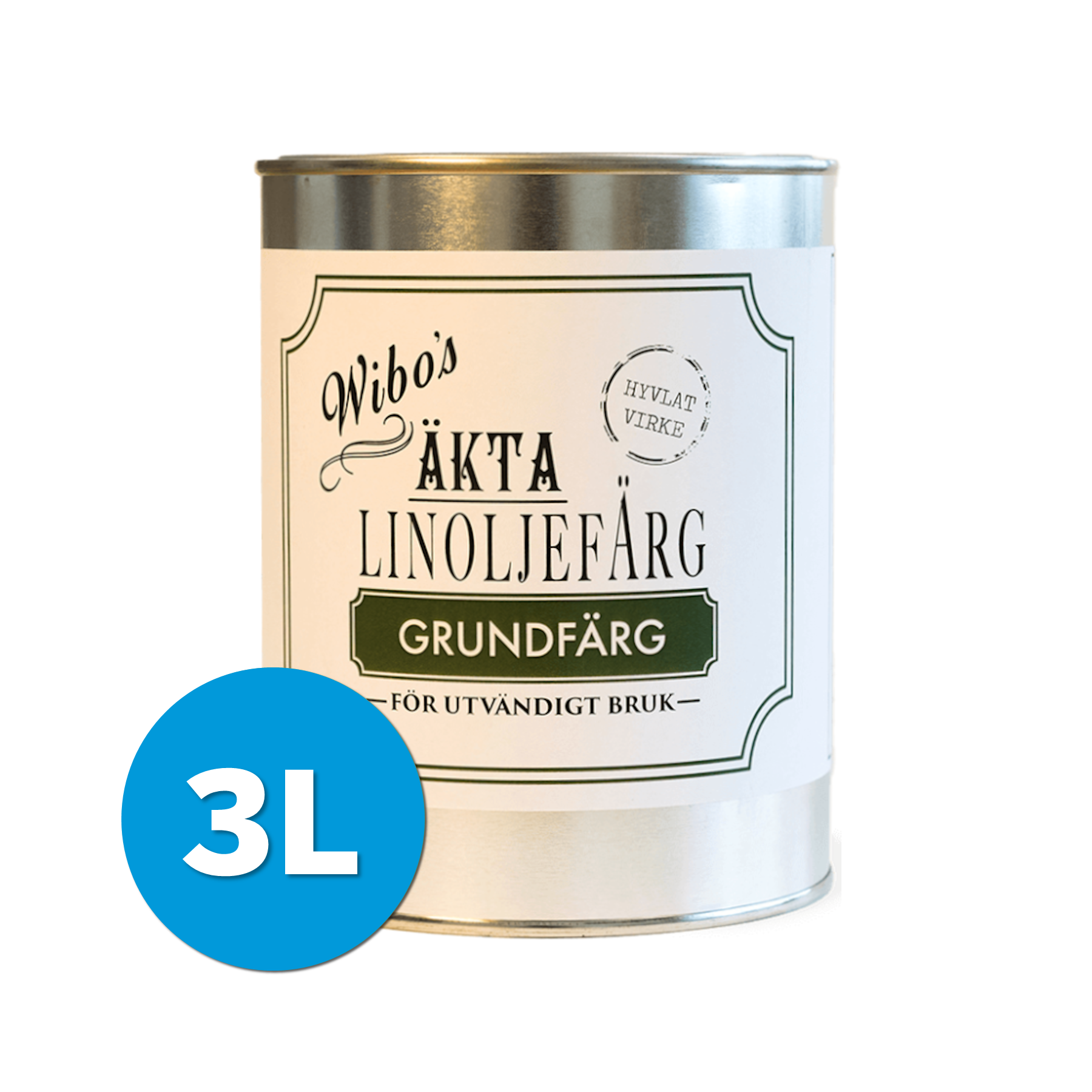 Wibo Linoljegrundfärg för Hyvlat Trä 3L