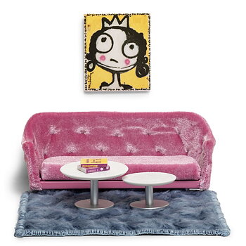 Lundby Vardagsrumsset Rosa