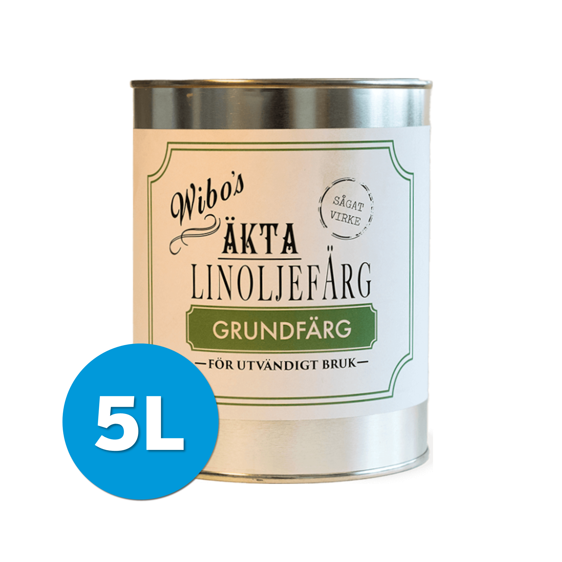 Wibo Linoljegrundfärg för Sågat Trä 5L