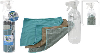 Sprayflaska 750ml med 3st microfiberdukar