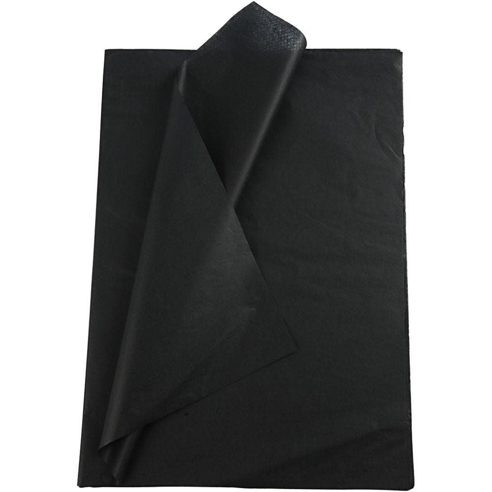 Silkespapper Svart 10st Ark 50x70cm