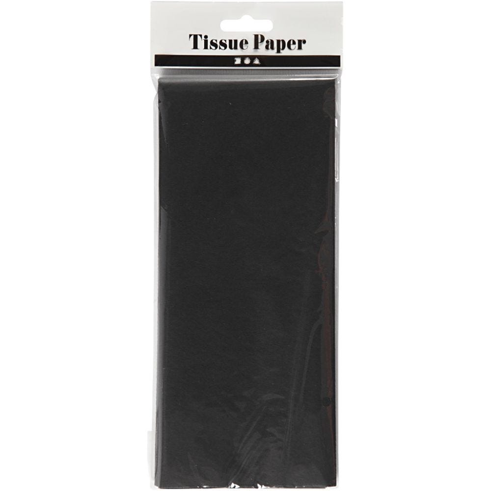 Silkespapper Svart 10st Ark 50x70cm - 2