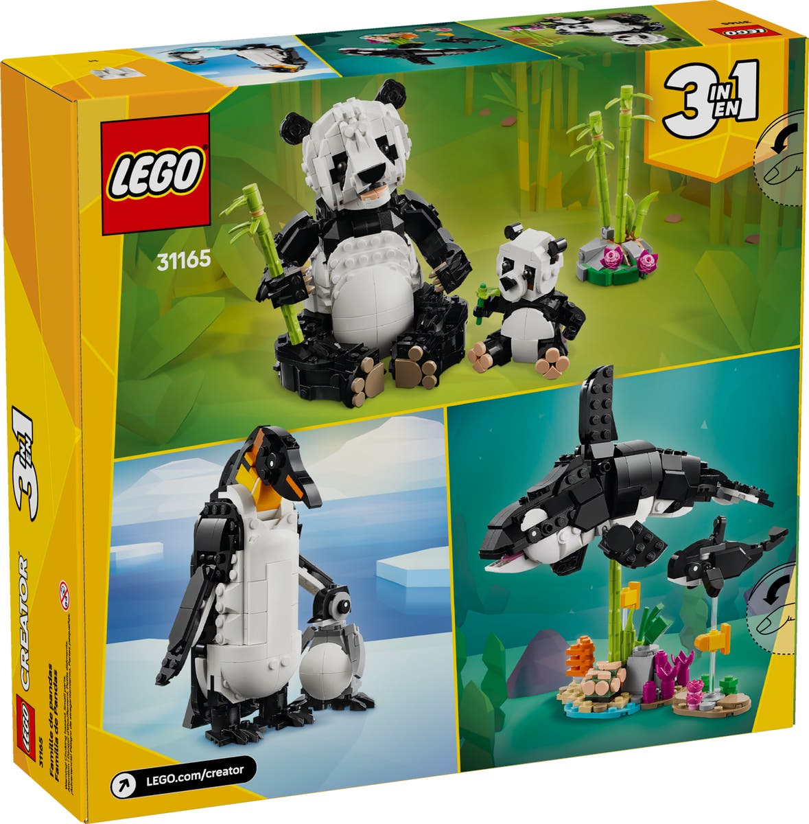 3-i-1 Vilda Djur: Pandafamilj - 31165 - 2