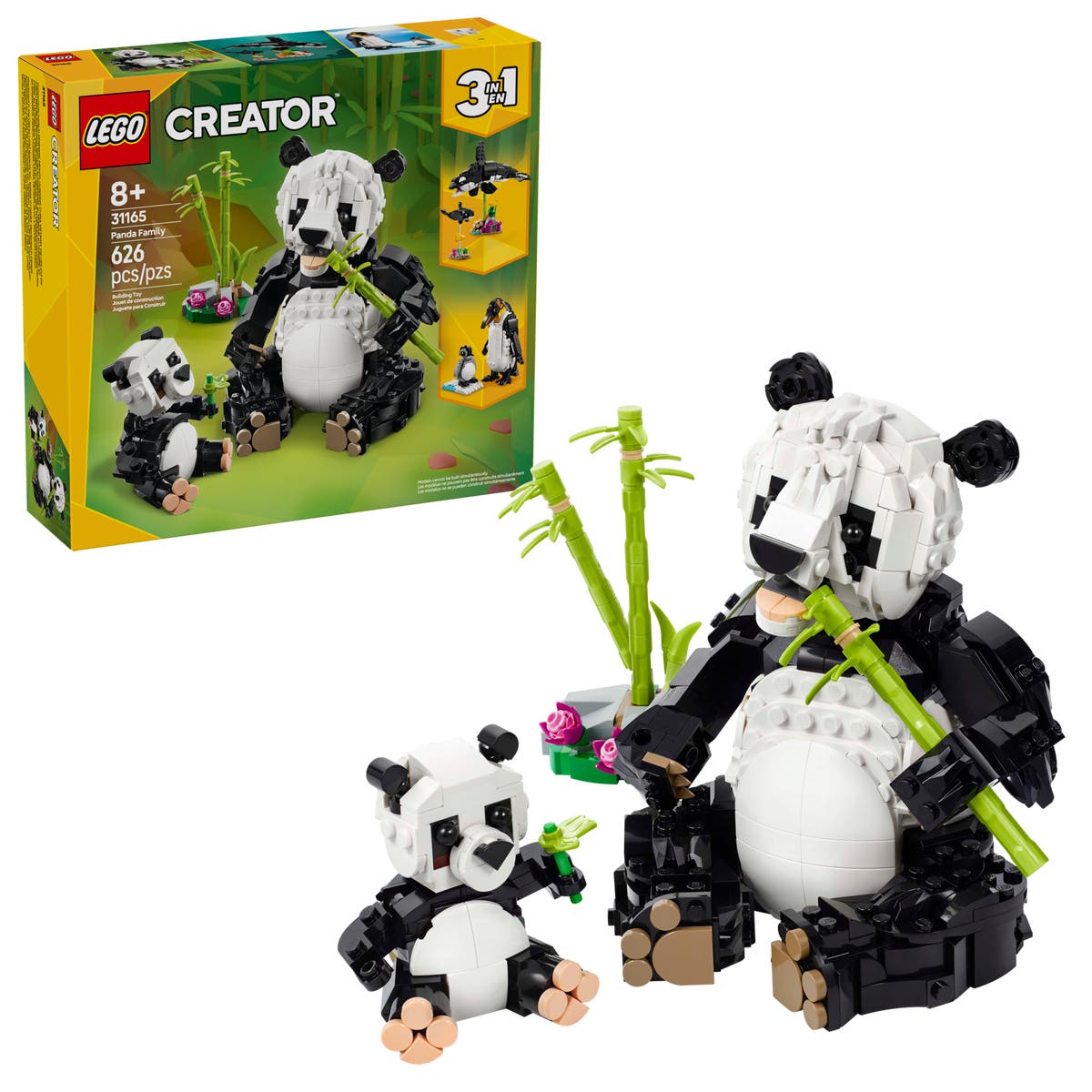 3-i-1 Vilda Djur: Pandafamilj - 31165