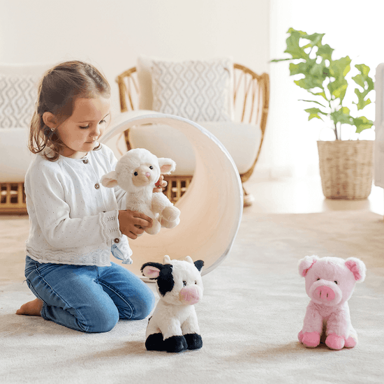 Teddy Farm, Sittande Ko 18cm - 2