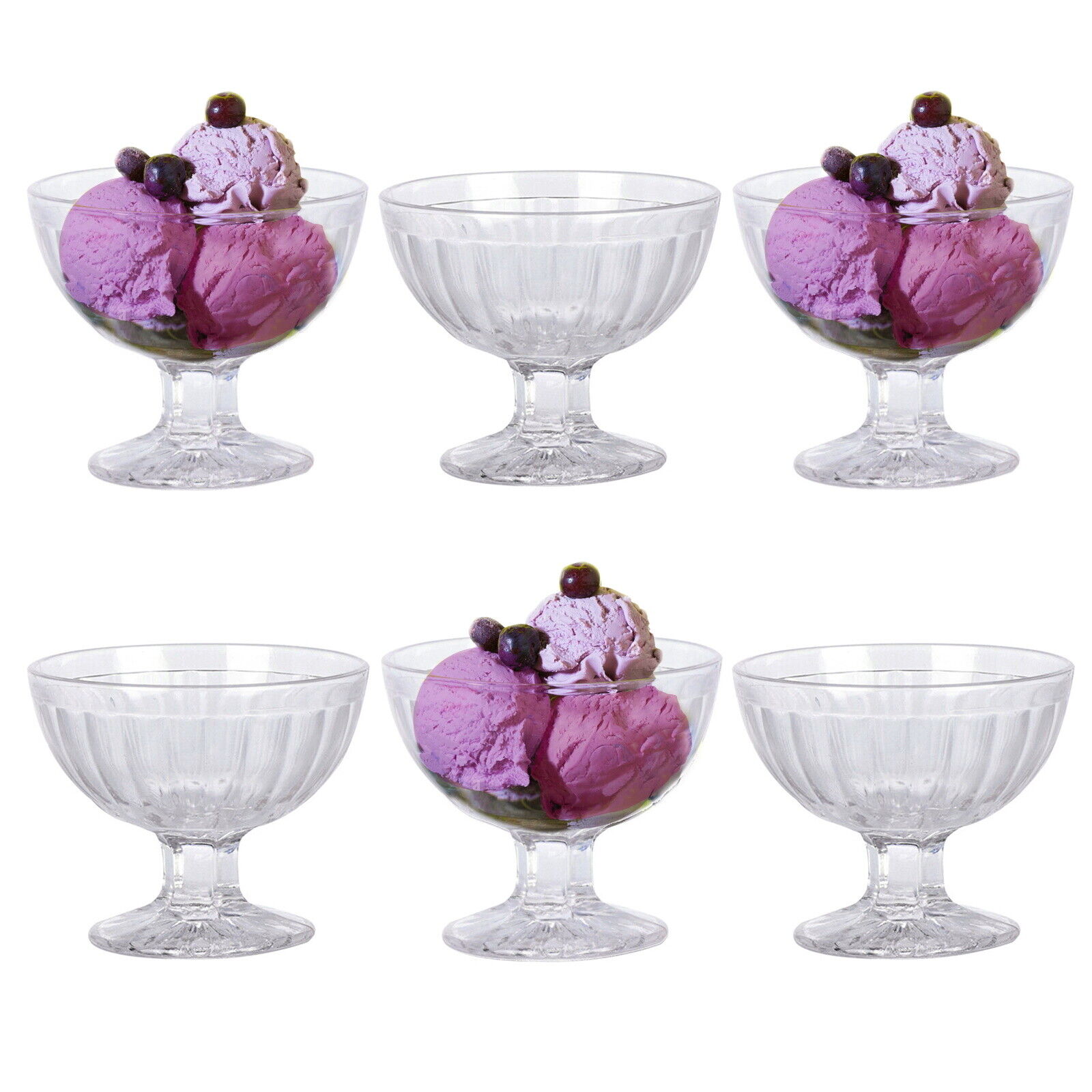 Glass och efterrätts skål 3-pack