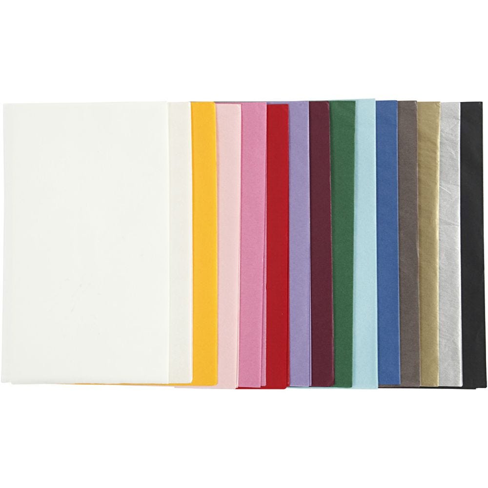 Silkepapper Mix Färger 50x70cm