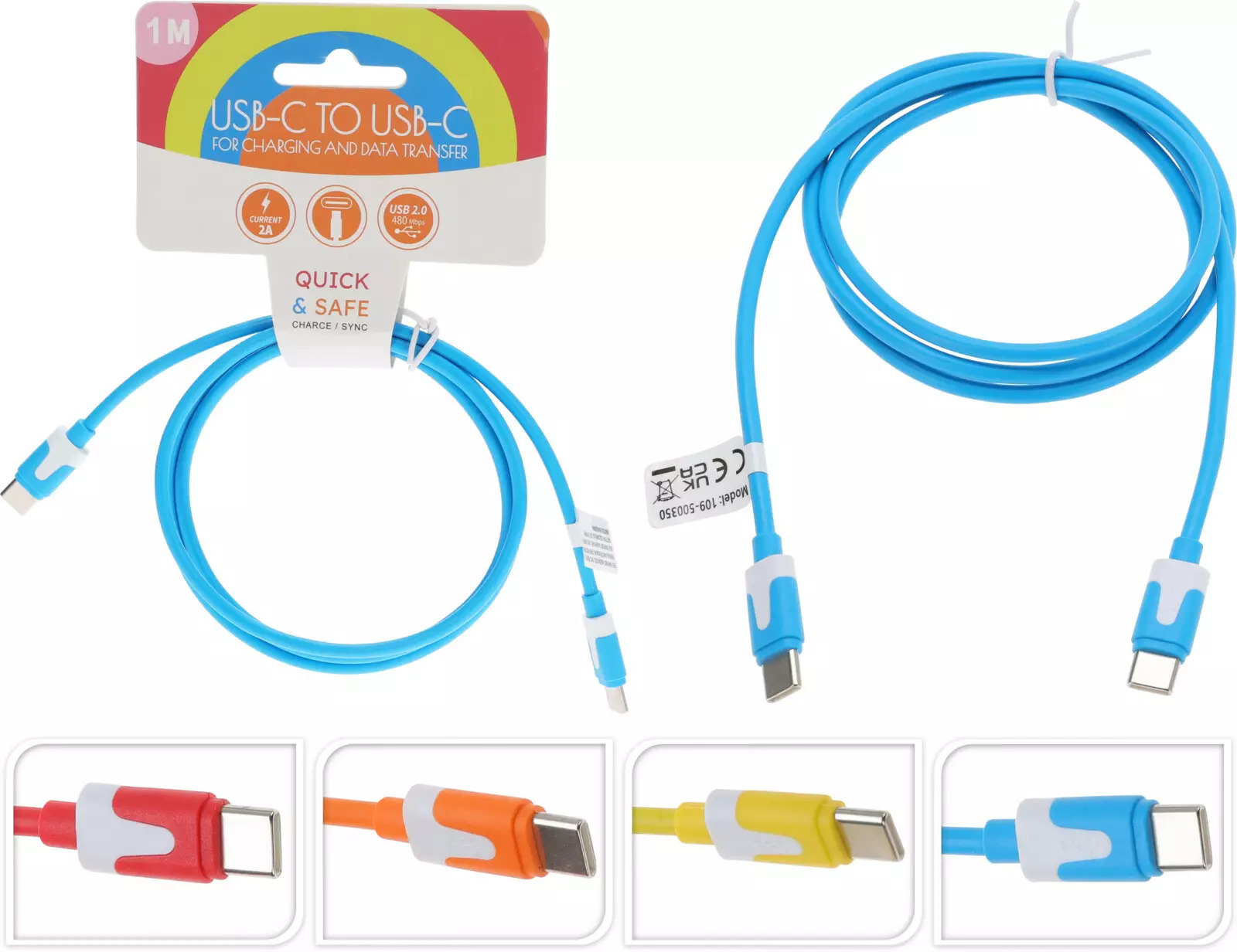 Laddsladd USB-C 100cm