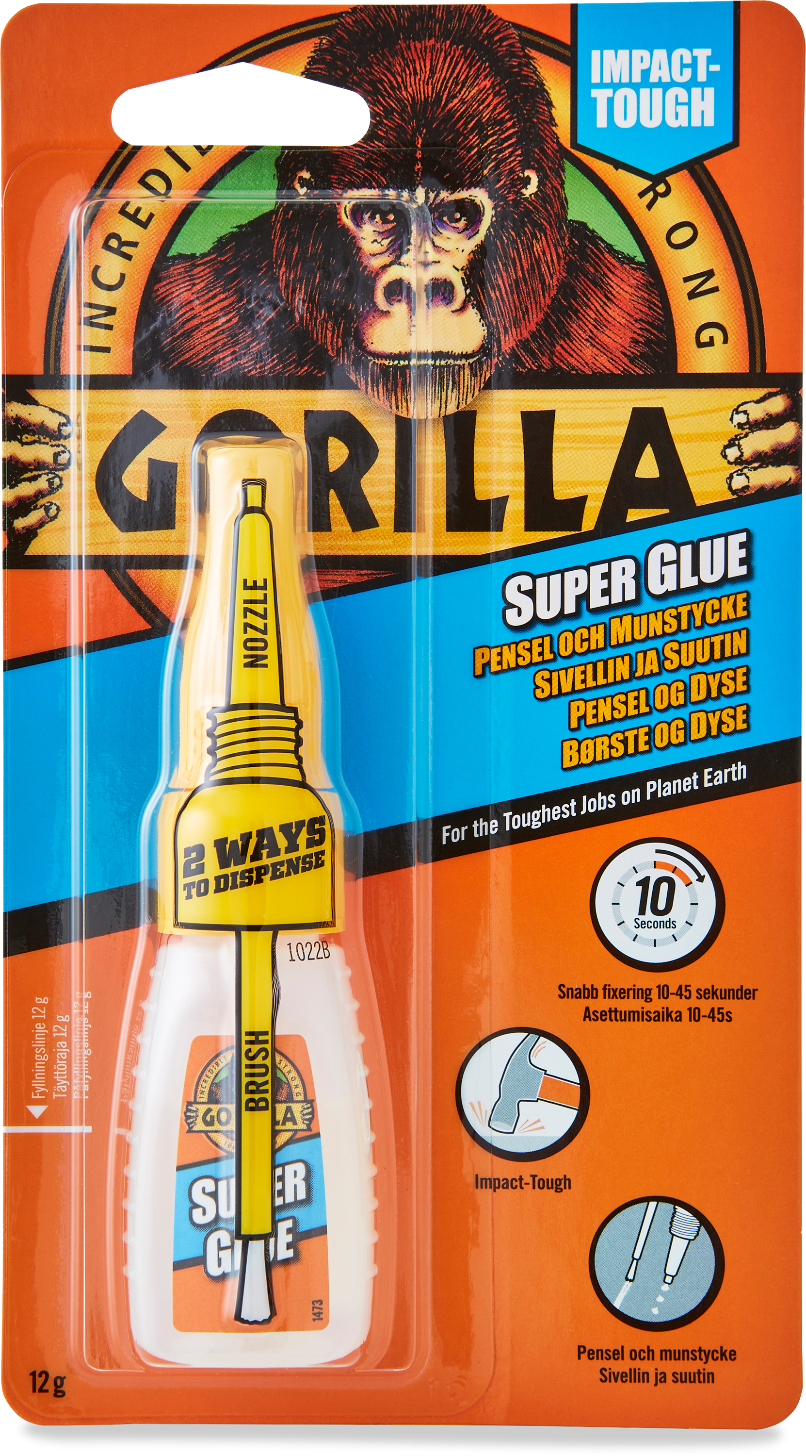 Gorilla Superlim Pensel och Munstycke 12g