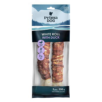 Vit Tuggrulle med Anka 25cm 220g 2-Pack