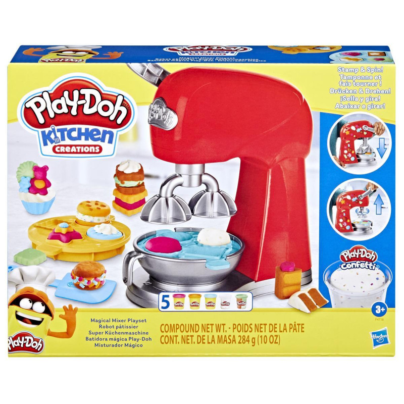 Play-Doh Kitchen Creations Magical Mixer lekset - köksmaskin med 5 burkar lera