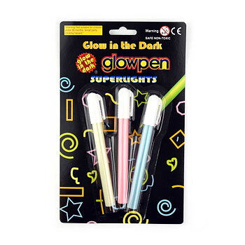 Självlysande Pennor, 3-pack