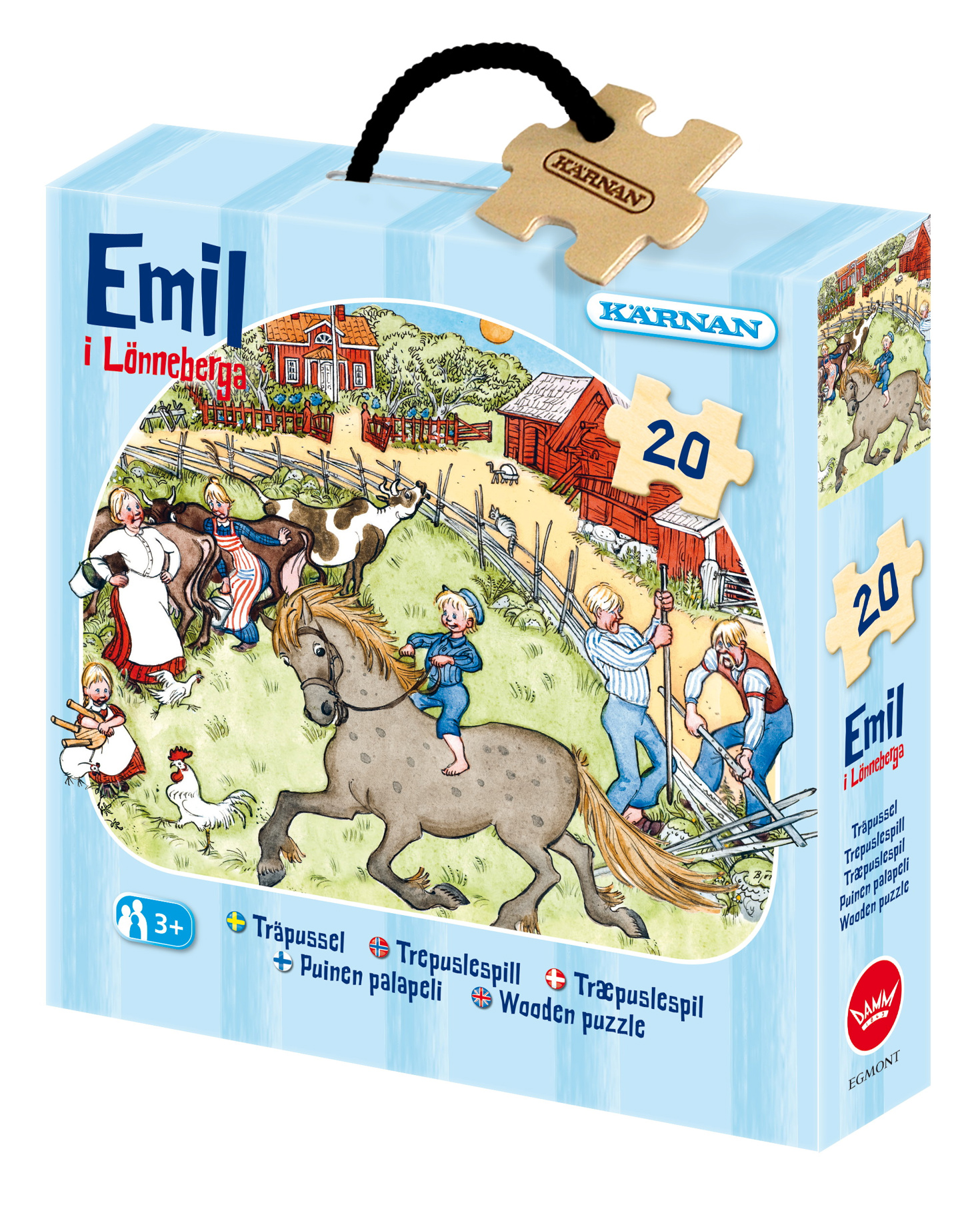 Träpussel, 20 bitar, Emil i Lönneberga