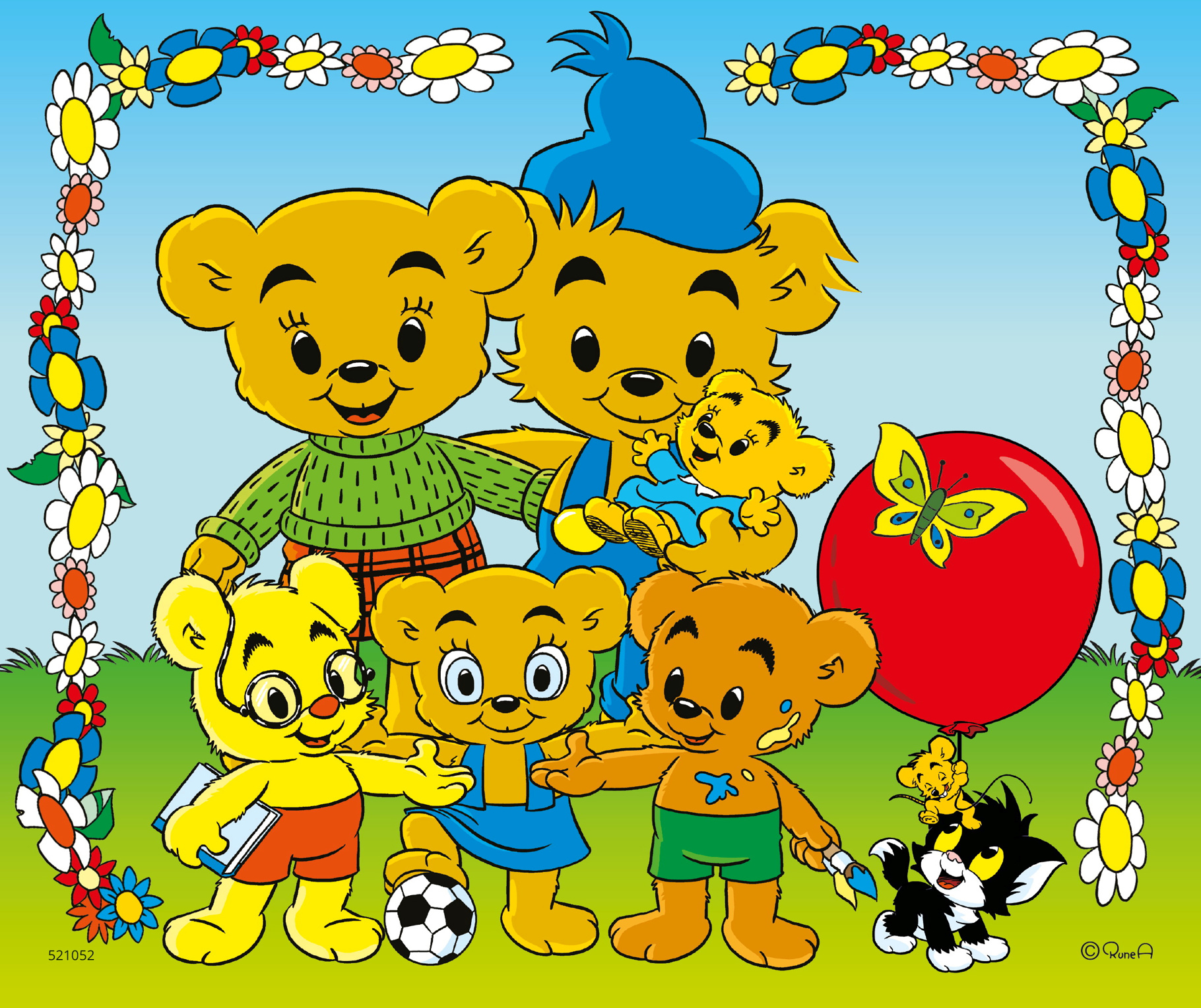 Träpussel, 15 bitar, Bamses Familj - 2