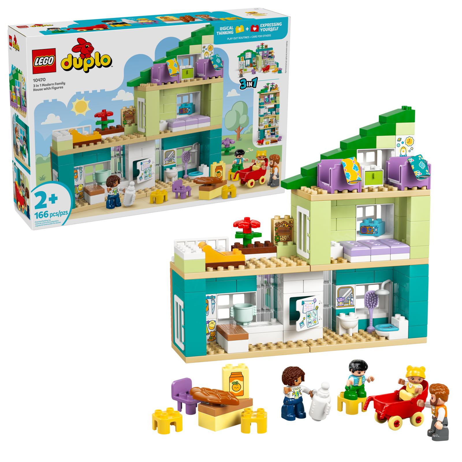 3-i-1 Modern Familjevilla med Figurer - 10470