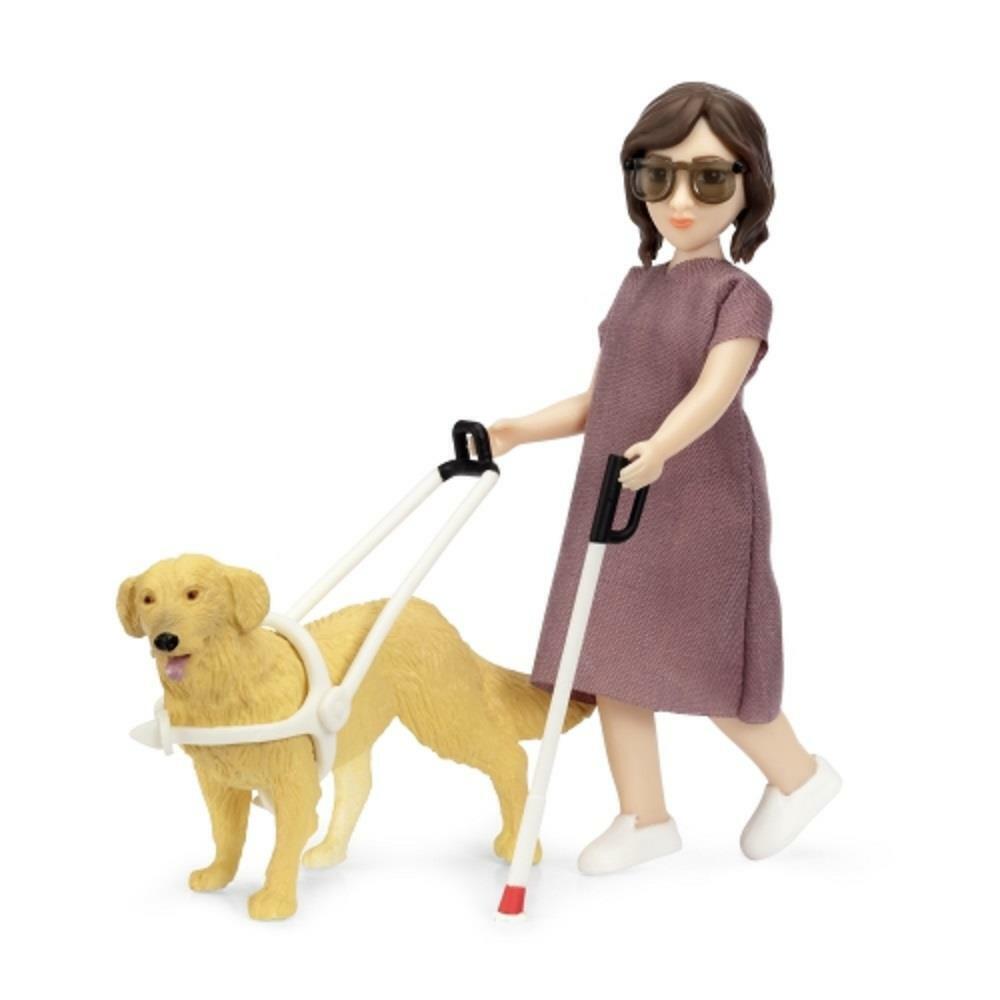 Docka med Blindkäpp & Ledarhund