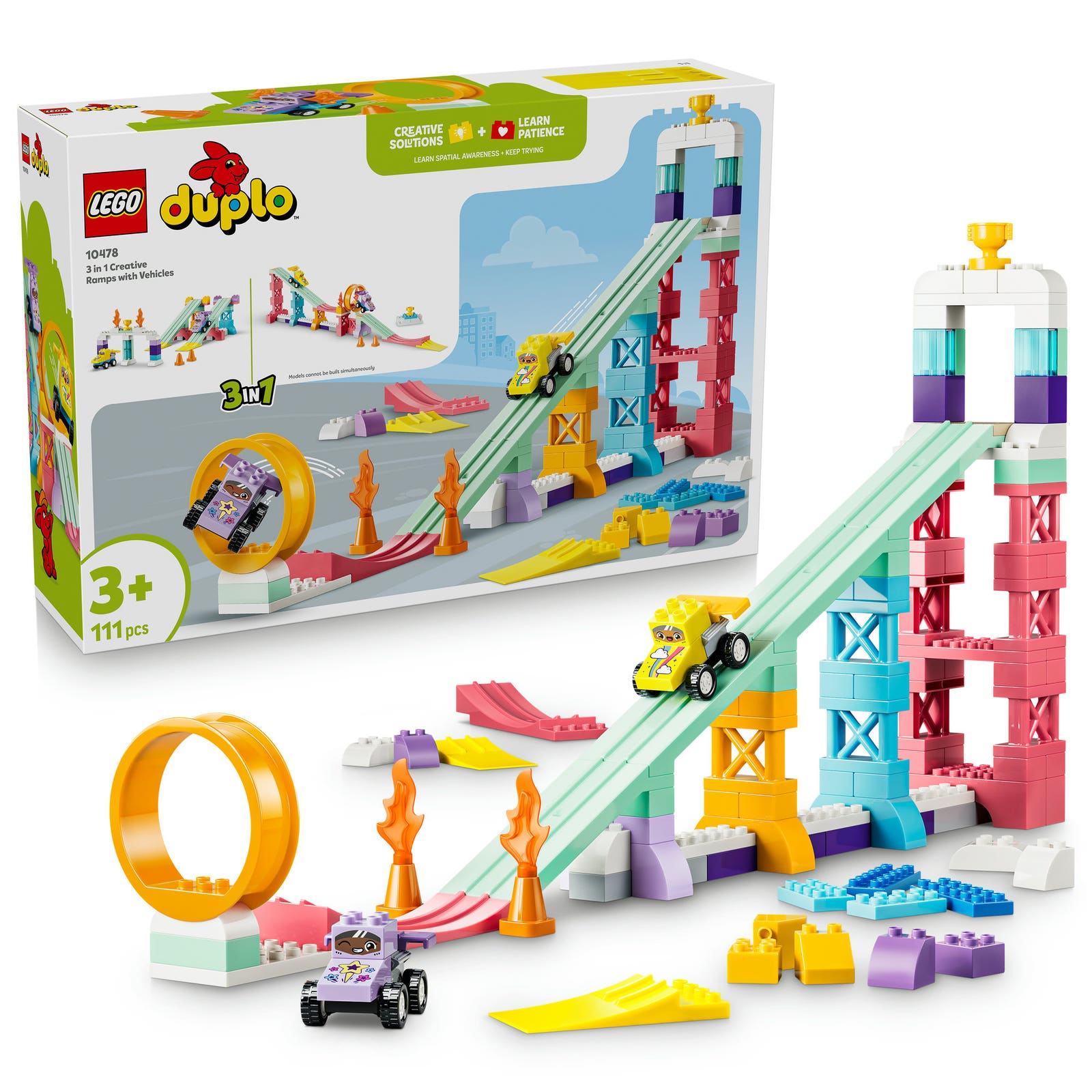 3-i-1 Kreativa Ramper med Fordon - 10478