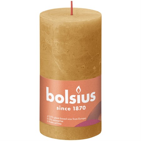 Blockljus Rustik 13x6,8cm Honeycomb Yellow