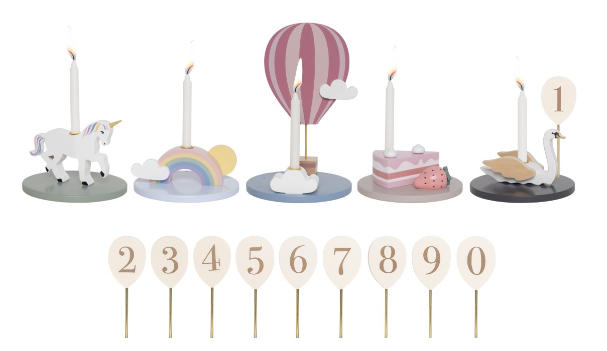 Födelsedagståg Svan, Figurer & Sifferbalonger