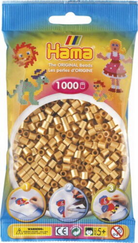 Hama Midi Pärlor 1000st, Guld Metallic no.61