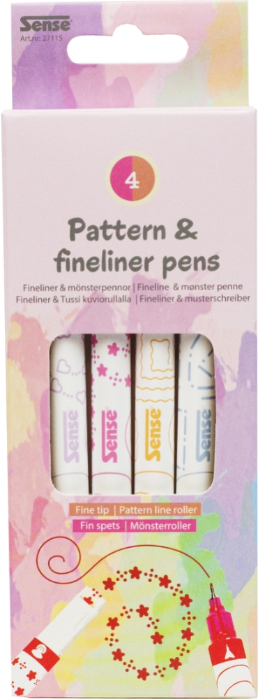 Mönsterpennor 4-pack