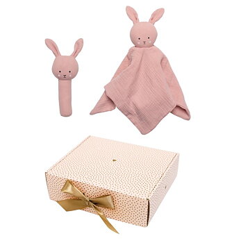 JaBaDaBaDo Babypresentset Bunny Rosa