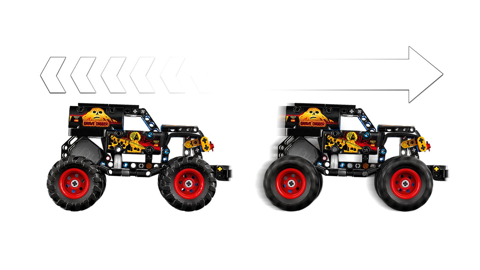 Monster Jam Grave Digger eld och is - 42219 - 3