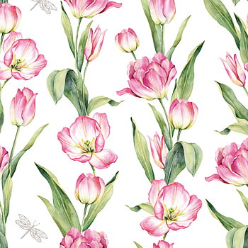 Matservetter Tulpaner Rosa 20-pack