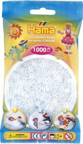 Hama Midi Pärlor 1000st, Transparant Klar no.19