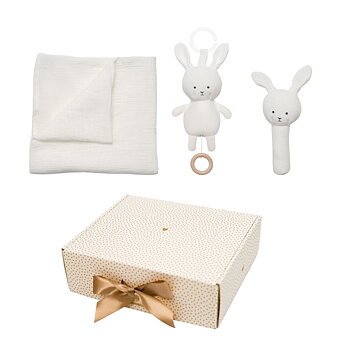 JaBaDaBaDo Babypresentset Bunny Filt Grå