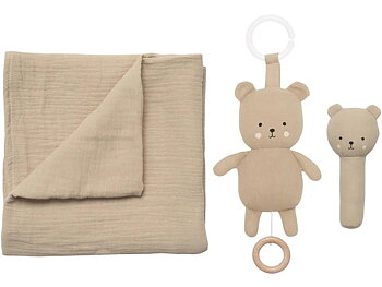 JaBaDaBaDo Babypresentset Teddy Filt Beige