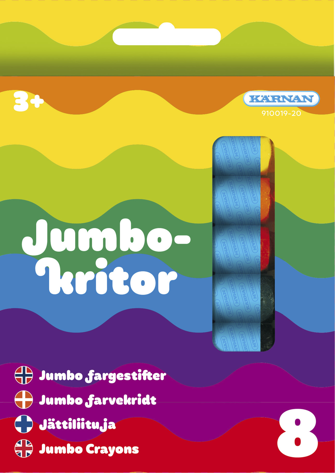 Jumbofärgkritor 8 st
