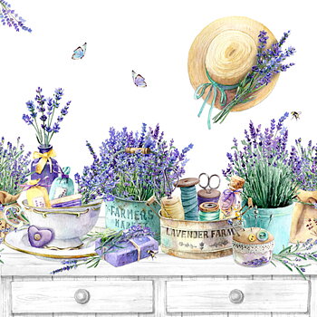 Matservetter Lavendel 20-pack