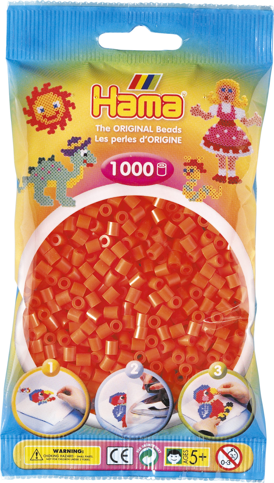 Hama Midi Pärlor 1000st, Orange no.04