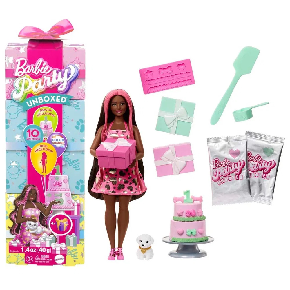 Barbie - Party Unboxed Black Doll