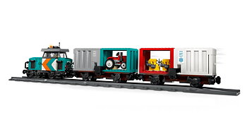Hamntransporttåg med Kran och Lastbil - 60509