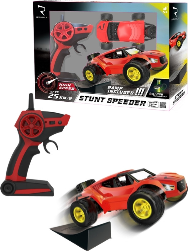 Revolt Radiostyrd Stunt Speeder Bil Röd