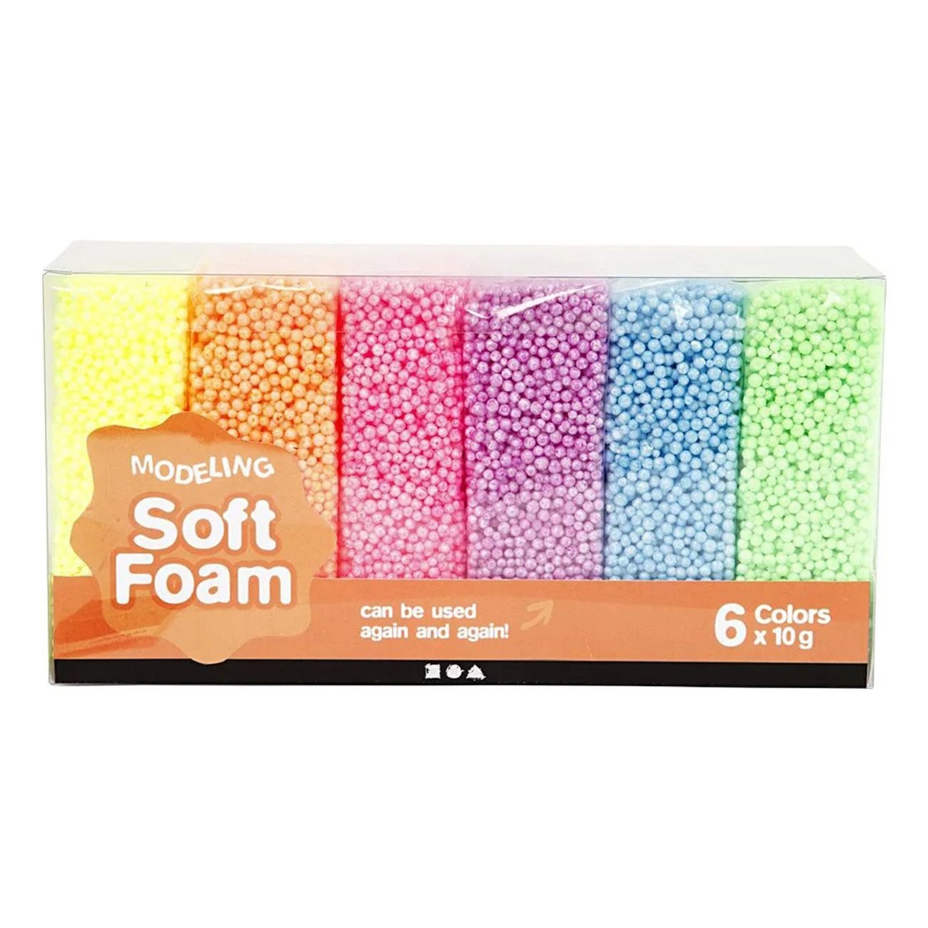 Soft Foam Modellera, Neonfärger, 6x10g