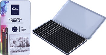 Pennor kolgrå 12-pack