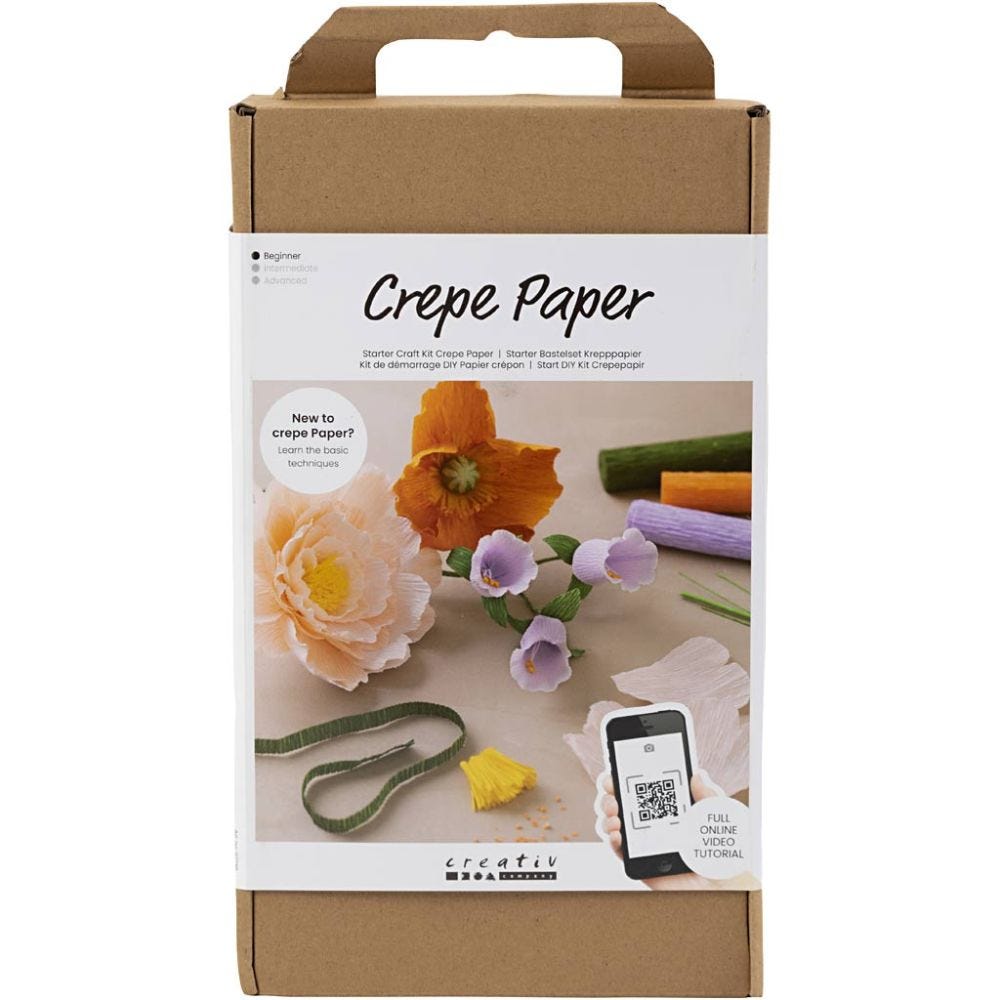 Start DIY Kit - Kräppapper, mixade färger
