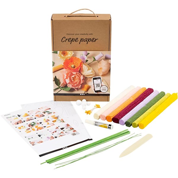 Start DIY Kit - Kräppapper, mixade färger - 3