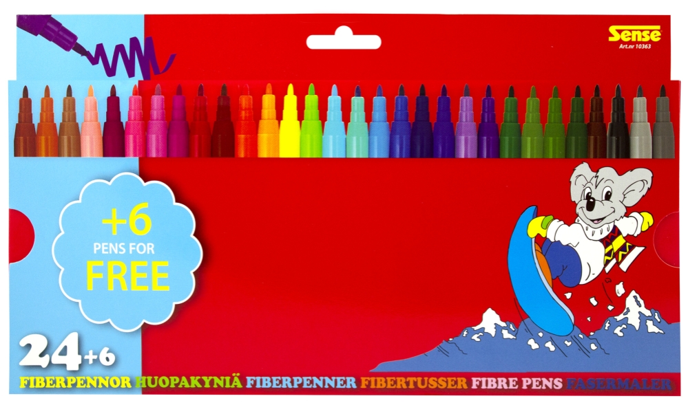 Fiberpenna 30-pack Bonuspack