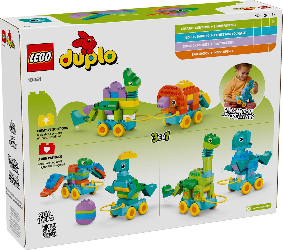 3-i-1 Dinosaurier på Hjul - 10451 - 2