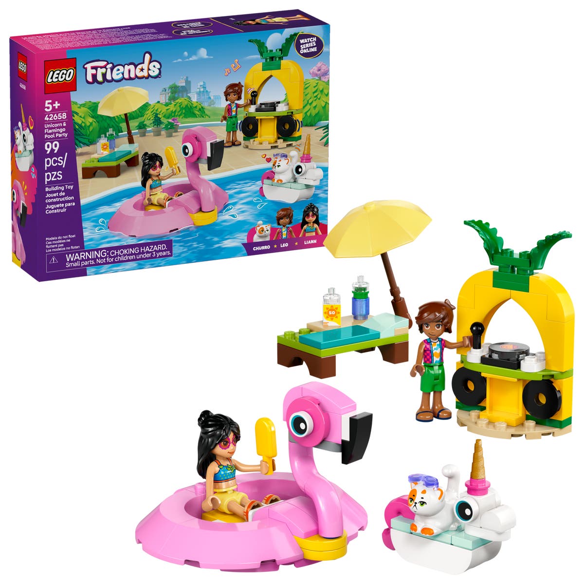 Poolparty med Enhörning och Flamingo - 42658