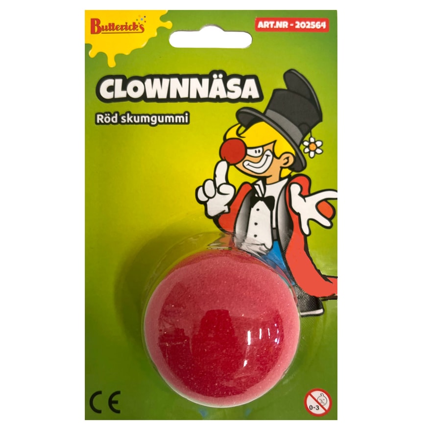 Clownnäsa, Skumgummi Röd
