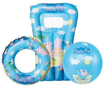 Peppa Pig Badset 3-pack: Madrass, Badboll, Badring
